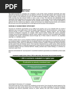 Private Equity New Investment Process