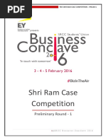 Shri Ram Case Competition 2016 Prelim - 1