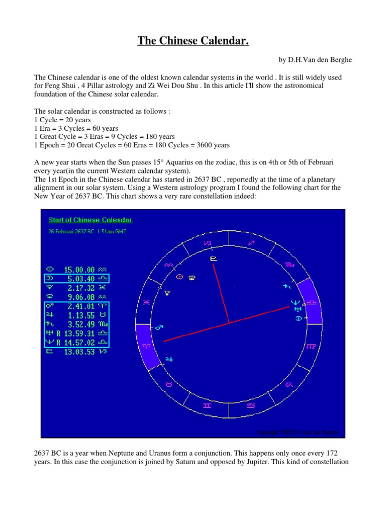 The Chinese Calendar | PDF | Planets | Neptune