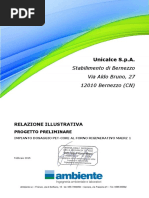 UNICALCE 2015 2 RELAZIONE ILLUSTRATIVA PROGETTO PRELIMINARE CON 2 DISEGNI PROCEDURA DI VERIFICA DI VIA STUDIO DI PREFATTIBILITÀ AMBIENTALE IMPIANTO DOSAGGIO PET-COKE AL FORNO RIGENERATIVO MAERZ 1