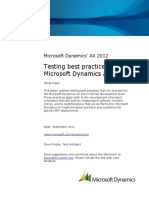 Testing Best Practices for Microsoft Dynamics AX 2012 (1)