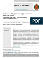 Linfoma No Hodgkin Primario de La Glándula Mamaria. Reporte de Un Caso.