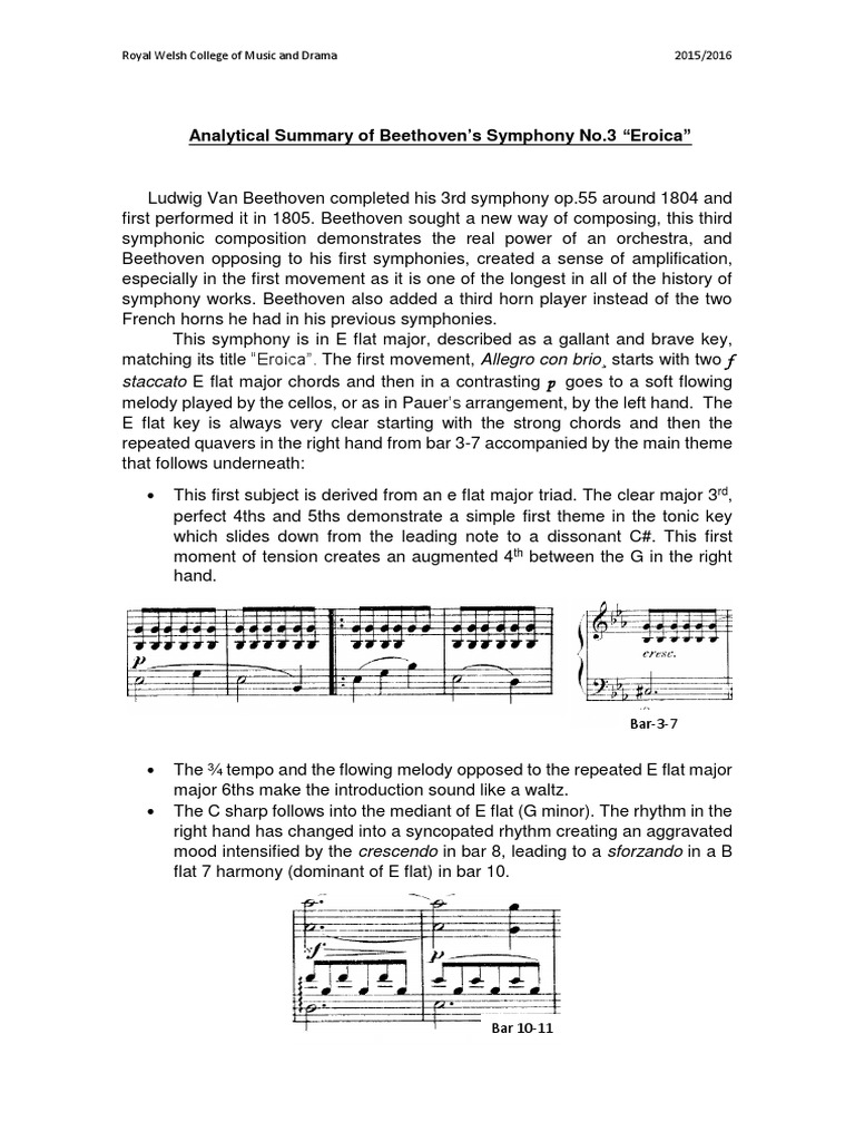 Beethoven EROICA Analysis Chord (Music) Symphony