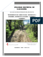 Mejoramiento Del Camino Vecinal Huaranhuacta Cochambull PDF