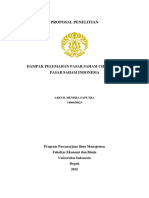 Proposal Penelitian: Dampak Pelemahan Pasar Saham China Pada Pasar Saham Indonesia - Oleh Arsyil Hendra Saputra