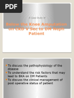 A Case Study of BKA On CKD V Secondary To DM Nephropathy Patient