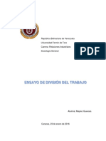 División Del Trabajo y tipos de propiedad