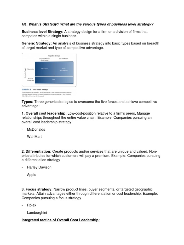 Competitive Advantage Strategies Explained | PDF | Strategic Management ...