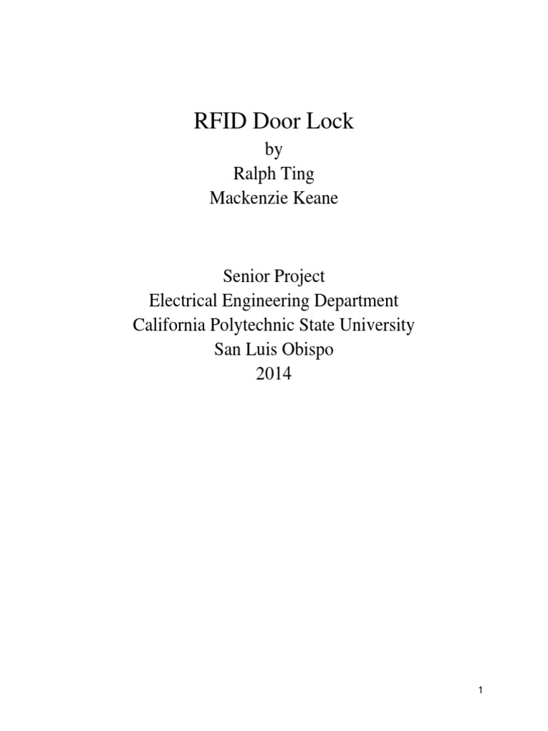 RFID Door Lock | PDF | Operational Amplifier | Amplifier