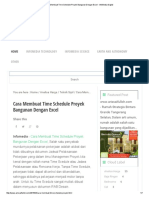 Cara Membuat Time Schedule Proyek Bangunan Dengan Excel - InfoMedia Digital