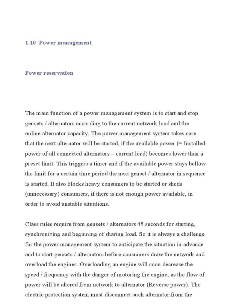 Power Management System Overview | PDF | Power Engineering | Electrical ...