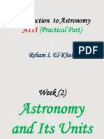 Introduction To Astronomy: (Practical Part)
