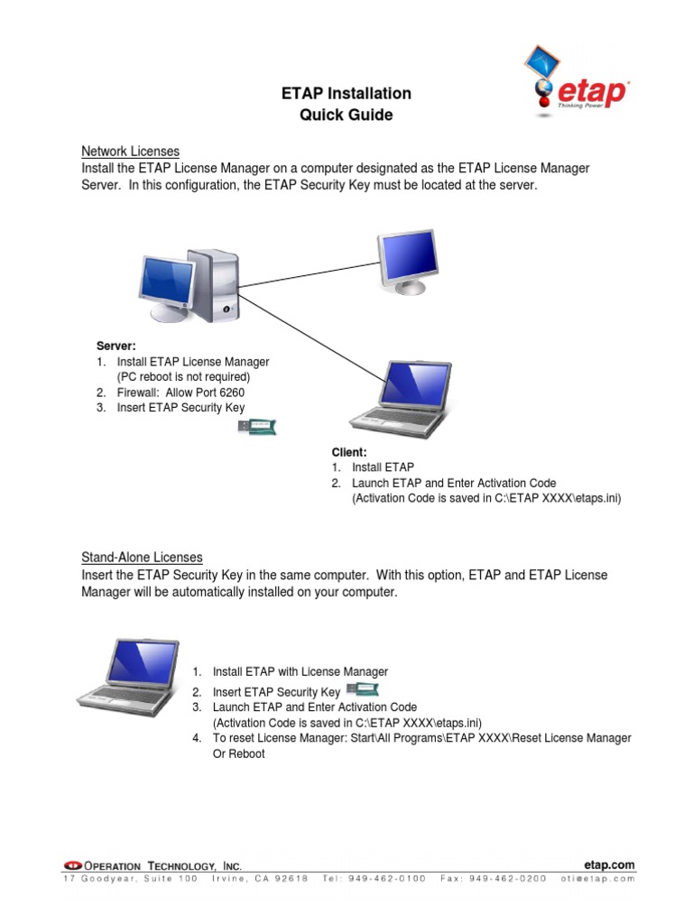 ETAP Installation Quick Guide | PDF