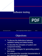 Software Testing: ©ian Sommerville 2004 Software Engineering, 7th Edition. Chapter 23 Slide 1
