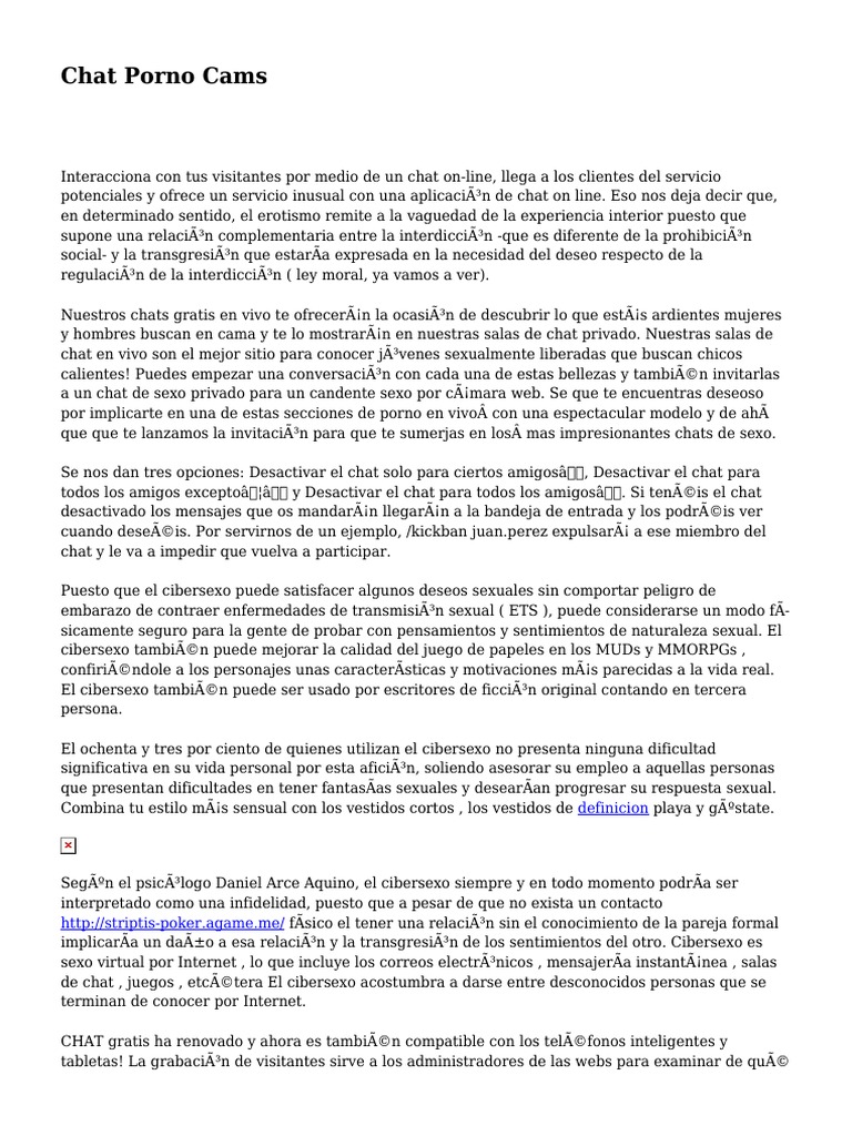 Chat Porno Cams - La sexualidad humana - Sexualidad - Free 30-day Trial ...