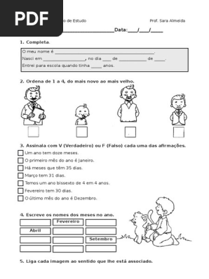 2º Ano Meses Do Ano Pdf