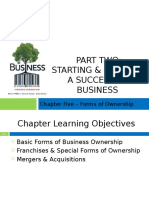 Part Two: Starting & Growing A Successful Business: Chapter Five - Forms of Ownership