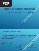Tipos e Caracteristicas Dos Hidrocarbonetos