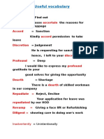 Useful Vocabulary: Ascertain Ascertain Accord Accord Discretion