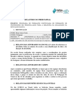 Relatório PIBID FAPEAL formação professores pesquisa qualidade educação básica