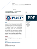 Católica PUCP 2015 - II Evaluación Del Talento Razonamiento Verbal - Razonamiento Verbal PDF