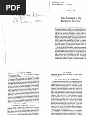 1. Sullivan the Psychiatric Interview
