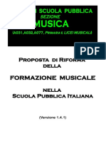 Proposta Di Riforma Della Formazione Musicale Nella Scuola Pubblica Italiana