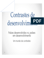 9 Geo Contrastes de Desenvolvimento Um Mundo de Contrastes