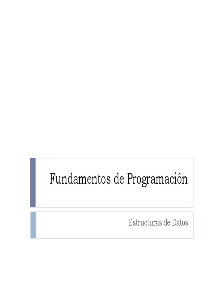 Fundamentos de Programación y Algoritmos | PDF | Algoritmos | Programa ...