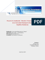 Proyecto de Actualización Educativa Virtual para Docentes de La Universidad Municipal de Duarte República Dominicana