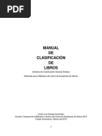 Manual de Clasificación de la Biblioteca del CEHIS