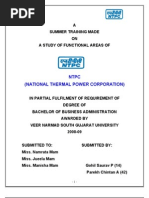 Download Summer Training Project on Ntpc by saurav SN29653984 doc pdf