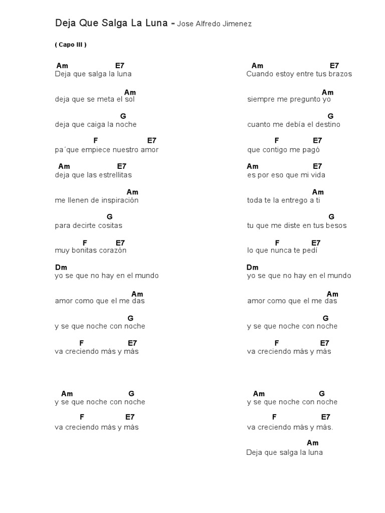 Jose Alfredo Jimenez Deja Que Salga La Luna Ocio