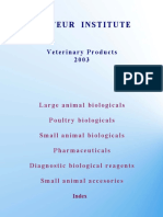 Pasteur Products Catalogue