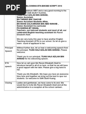Simple Emcee Script Pdf