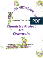 Chemistry Project On: Osmosis