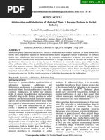 Download Adulteration and Substitution of Medicinal Plant  by     SN296556581 doc pdf