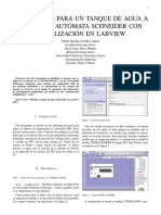 Control Pid para Un Tanque de Agua A Través de Labview y Schneider