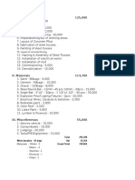 I. Scope of Works 125,000: 10. Layout of Concrete Flooring