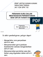 Topik 12 Peranan Guru Menyediakan Persekitaran Seni