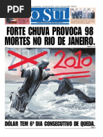 Capa do jornal O Sul
