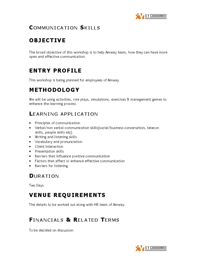 Effective Communication Skills Workshop | PDF