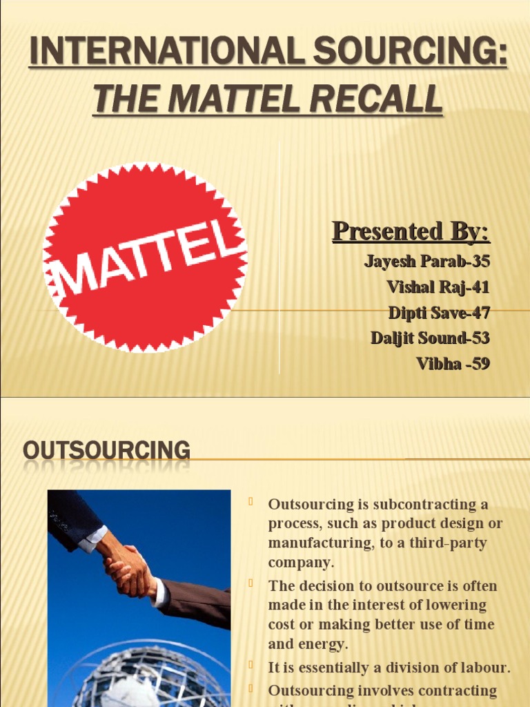 Mattel Final Pdf Outsourcing Toys