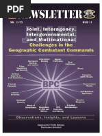 CALL Newsletter Joint, Inter-agency, Intergovernmental, and Multinational Challenges in the GCCs.