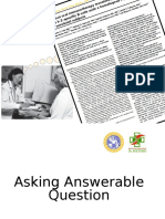 MKDU EBM July 2015-Dr. Anang-Asking Answerable Question
