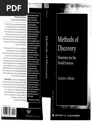 Abbott 2004 Methodsofdiscovery Heuristics 4socialsciences Pdf Social Science Ethnography