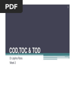 Lecture Notes - COD, ToD