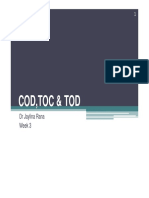 Lecture Notes - COD, ToD