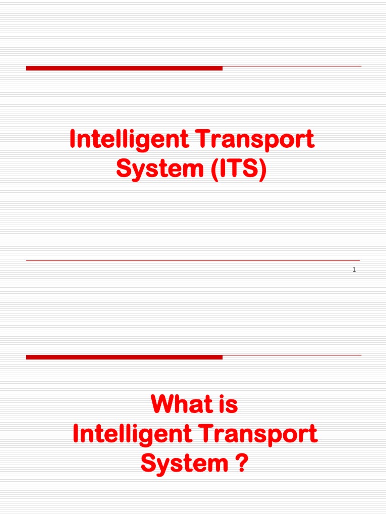 Intelligent Transport Systems Overview | PDF