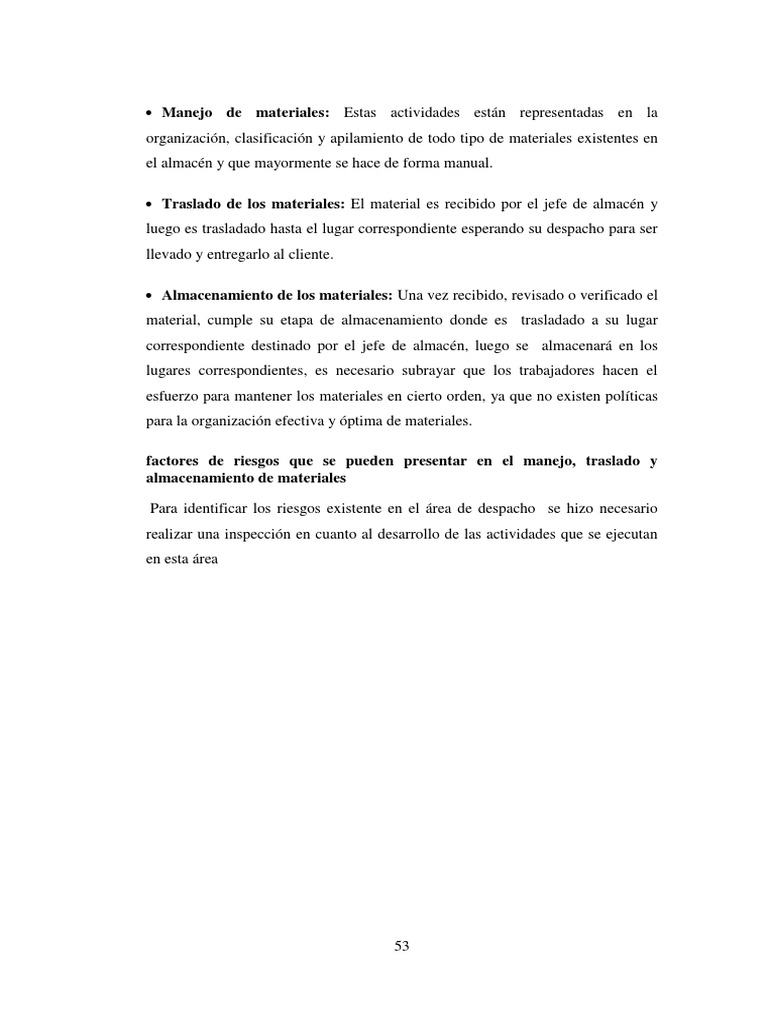 Riesgos en Manejo y Almacenamiento de Materiales | PDF | La seguridad ...
